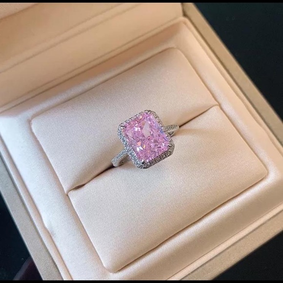 925 Sterling Silver Ring Pink Stone BRAND NEW FREE SHIP - Picture 2 of 12